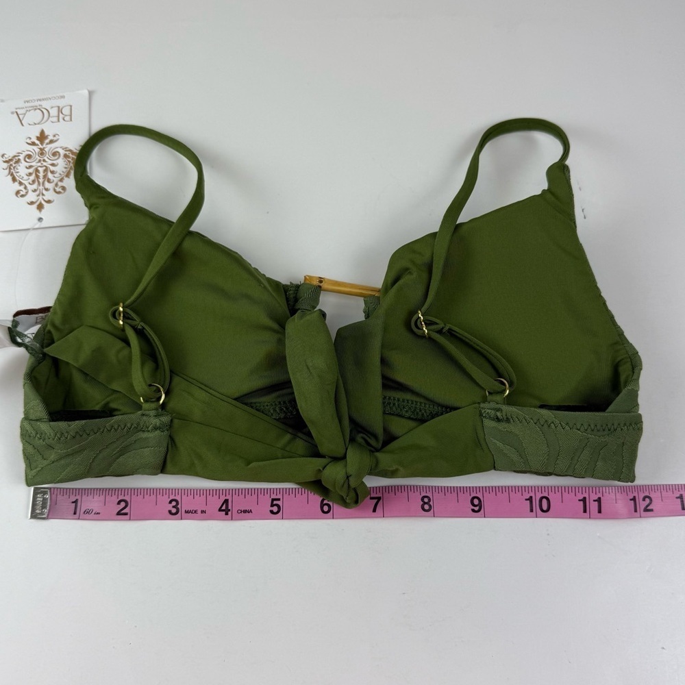 Becca Bikini Top Womens Small Green Swim NWT NEW - Picture 5 of 8